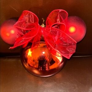 Red Holiday Ornament with Bow